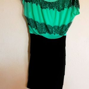 Dress green and blue no sleeve